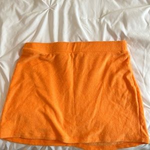 LIKE NEW Pacsun LA Hearts orange terry skirt size small